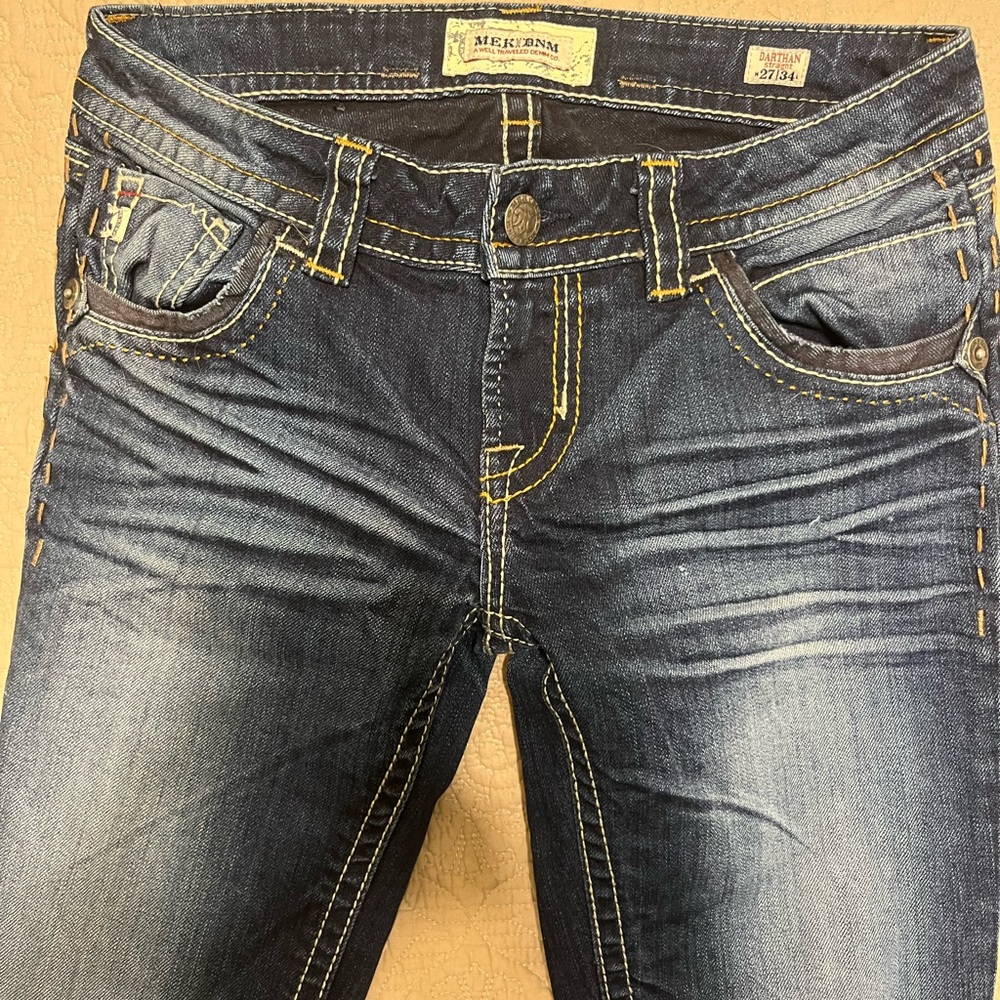 MeK Denim Women's Indigo Skinny Jeans